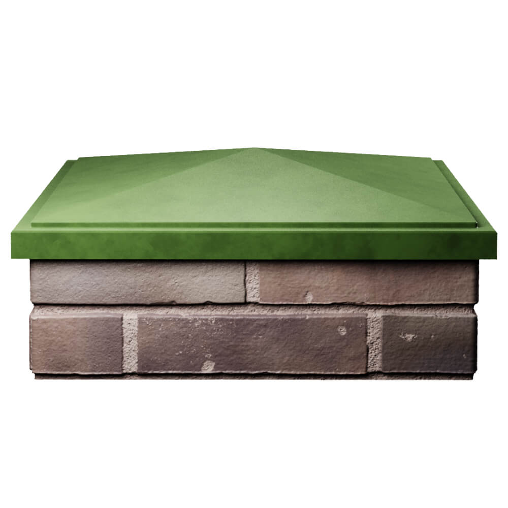 Колпак Zking БонаМоно Зеленый на столб 2х2 кирпича (515х515, 530х530мм) Балашиха фото