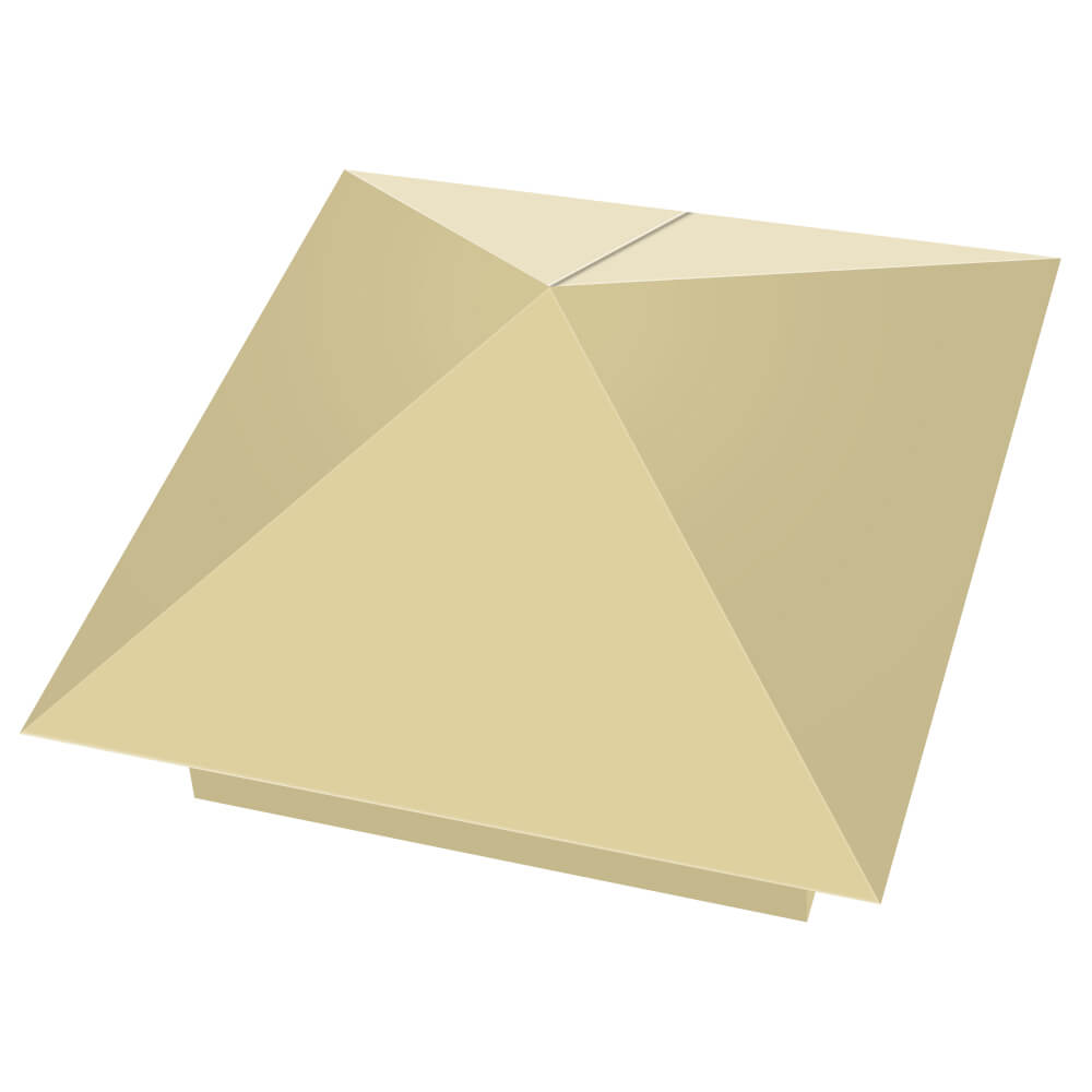 Колпак металлический 400х400мм RAL1014 Бежевый заборный Балашиха фото