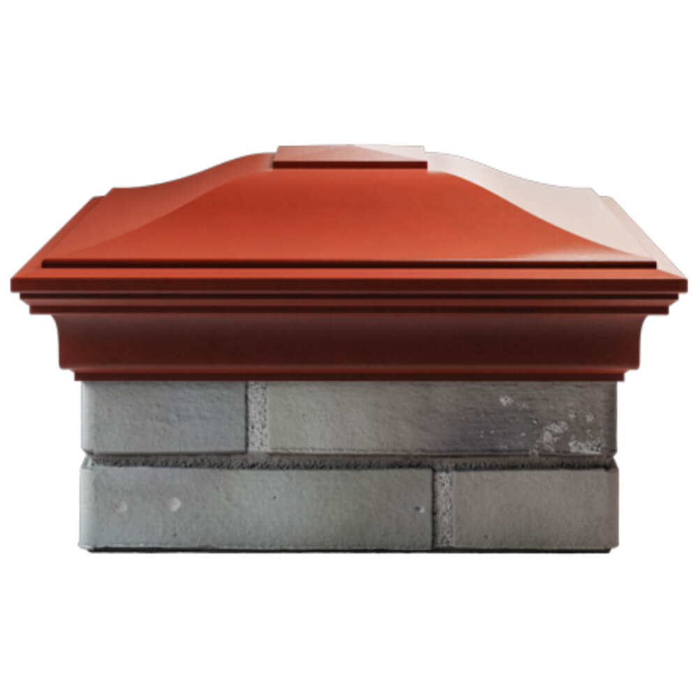 Колпак Zking Монблан Красный на столб 1.5х1.5 кирпича (385х385мм) Балашиха фото