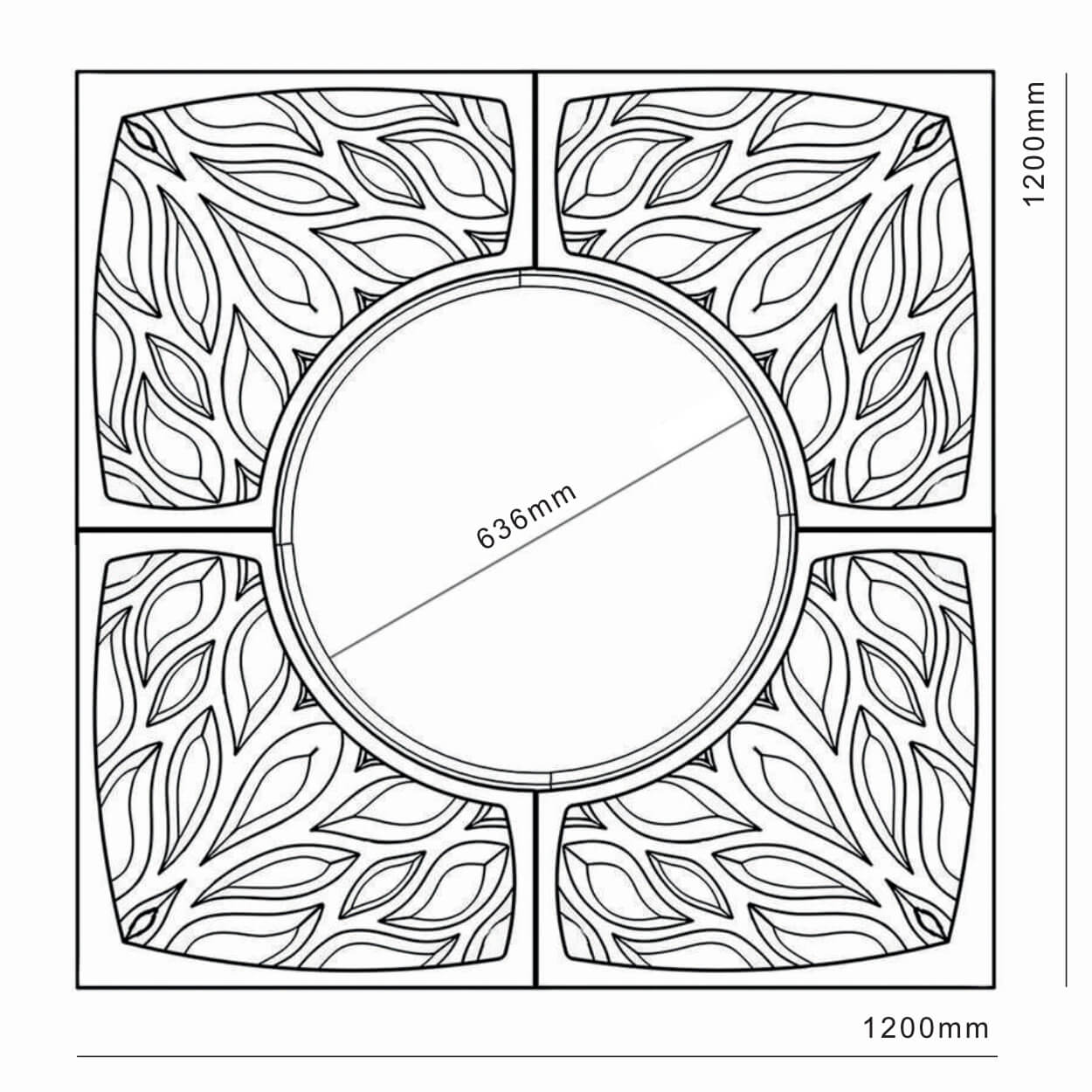 Приствольная решетка для дерева ZKING CRUST 1.2х1.2м Черная в Балашихе фото