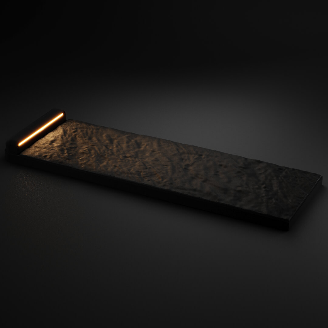 LED Светильник для шаговой плиты STONE Черный Сланец 330х75х98мм в Балашихе фото