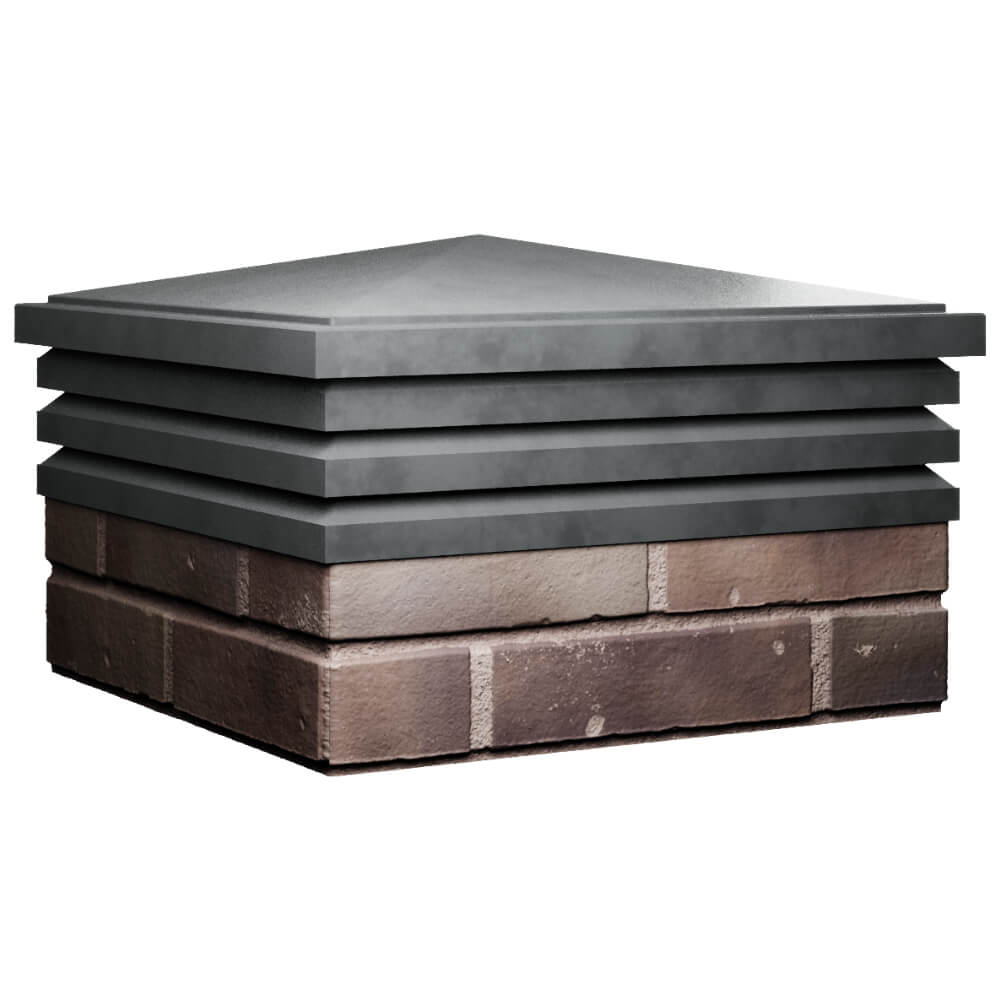 Колпак Zking Бона ХайТек Серый на столб 2х2 кирпича (513х513мм) в Балашихе фото