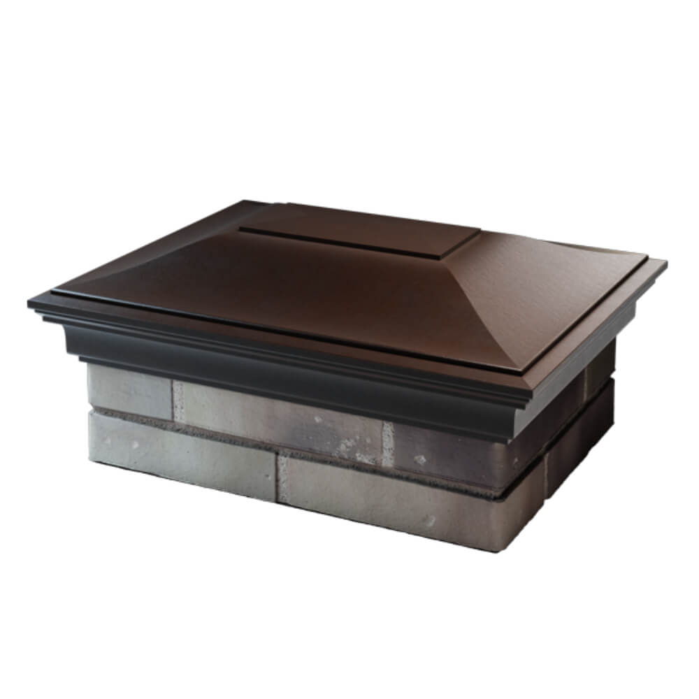 Колпак Zking Монблан Коричневый на столб 2х1.5 кирпича (515х385мм) в Балашихе фото