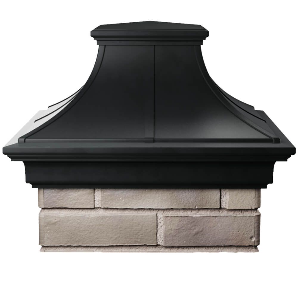 Колпак Zking Монблан Премиум Черный на столб 1.5х1.5 кирпича (385х385мм) Балашиха фото