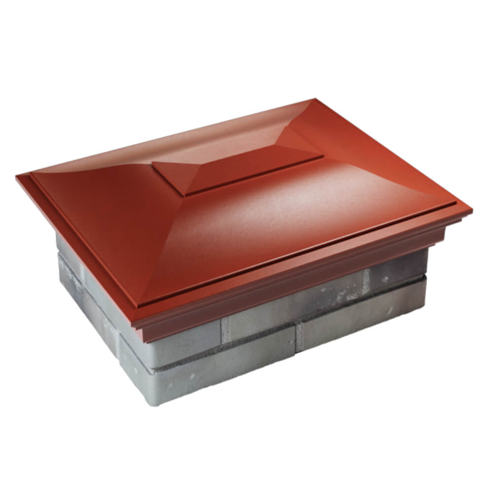 Колпак Zking Монблан Красный на столб 2х1.5 кирпича (515х385мм) Балашиха фото