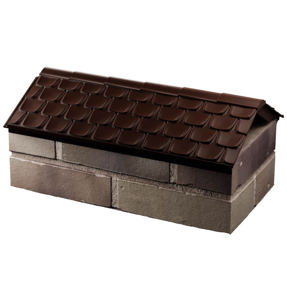 Парапет Zking Эльбрус Коричневый с посадкой на 1 кирпич (255мм) в Балашихе фото