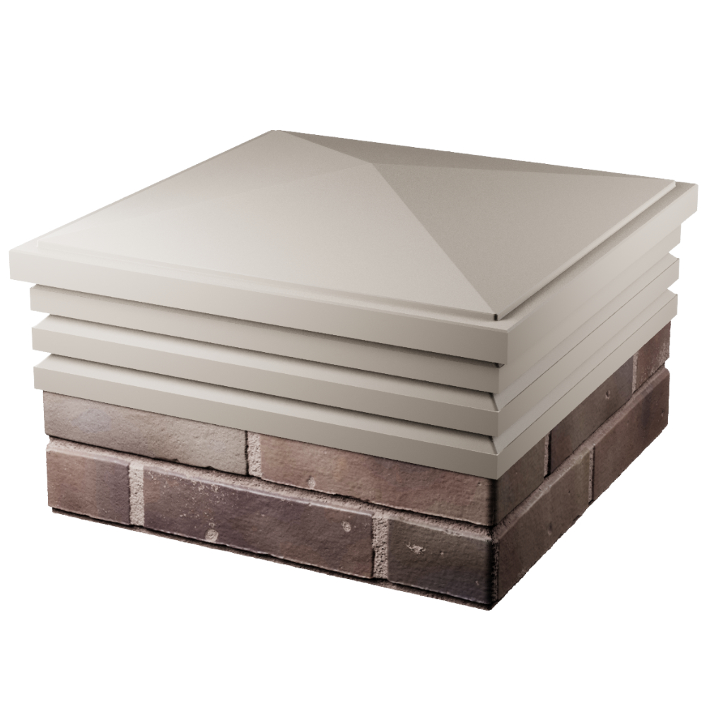 Колпак Zking Бона ХайТек Бежевый на столб 2х2 кирпича (513х513мм) в Балашихе фото