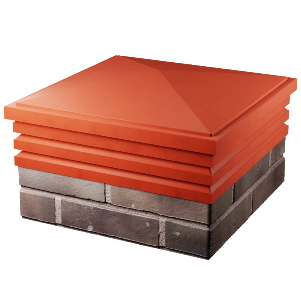 Колпак Zking Бона ХайТек Красный на столб 2х2 кирпича (513х513мм) в Балашихе фото