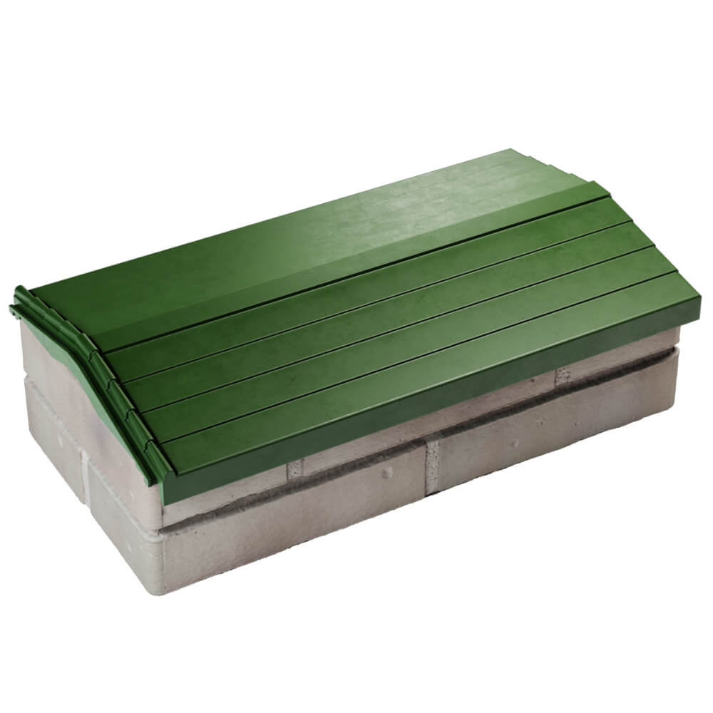 Парапет Zking Бона ХайТек Зеленый с посадкой на 1 кирпич (200/225/255мм) в Балашихе фото