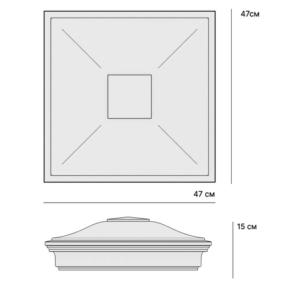Колпак Zking Монблан Коричневый на столб 1.5х1.5 кирпича (385х385мм) в Балашихе фото