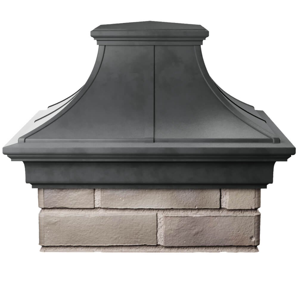 Колпак Zking Монблан Премиум Серый на столб 1.5х1.5 кирпича (385х385мм) Балашиха фото