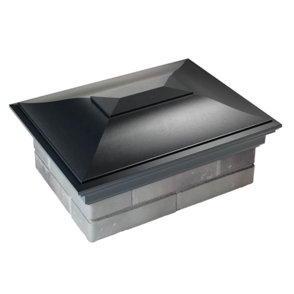 Колпак Zking Монблан Черный на столб 2х1.5 кирпича (515х385мм) Балашиха фото