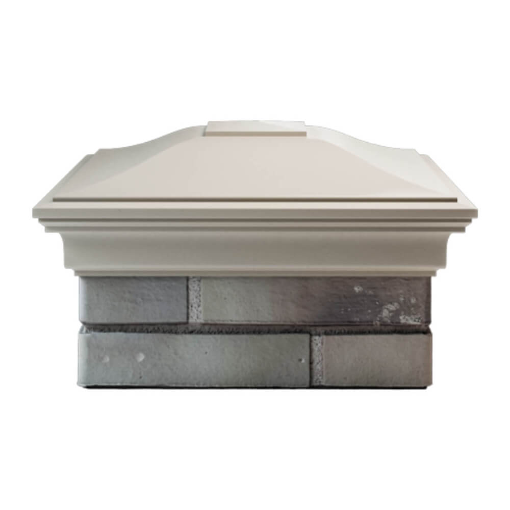 Колпак Zking Монблан Бежевый на столб 1.5х1.5 еврокирпича 0.7НФ (355х355мм) Балашиха фото