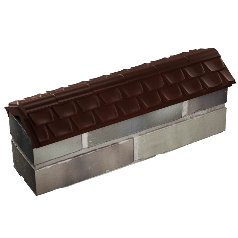 Парапет Zking Эльбрус Коричневый с посадкой на 0.5 кирпича (130мм) в Балашихе фото