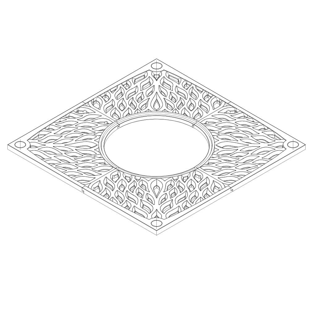 Приствольная решетка для дерева ZKING CRUST 2х2м Черная в Балашихе фото