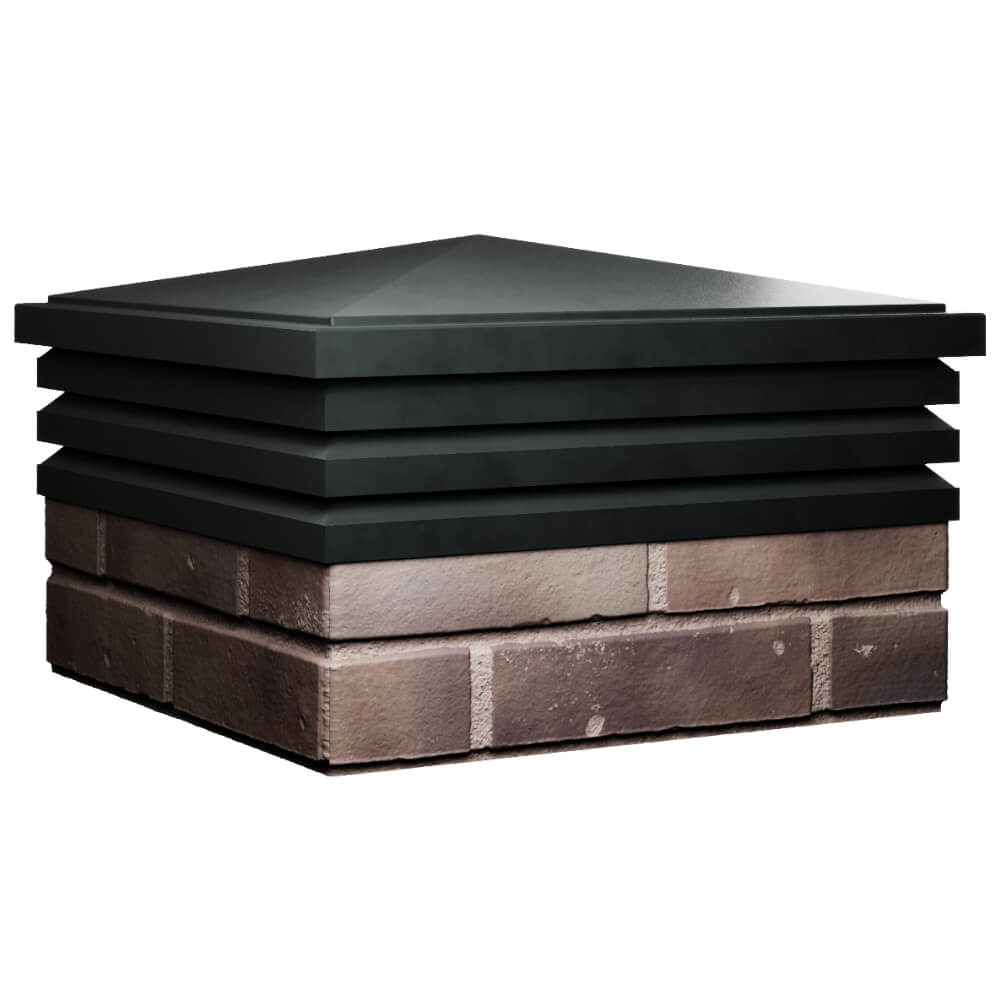 Колпак Zking Бона ХайТек Черный на столб 2х2 кирпича (513х513мм) в Балашихе фото