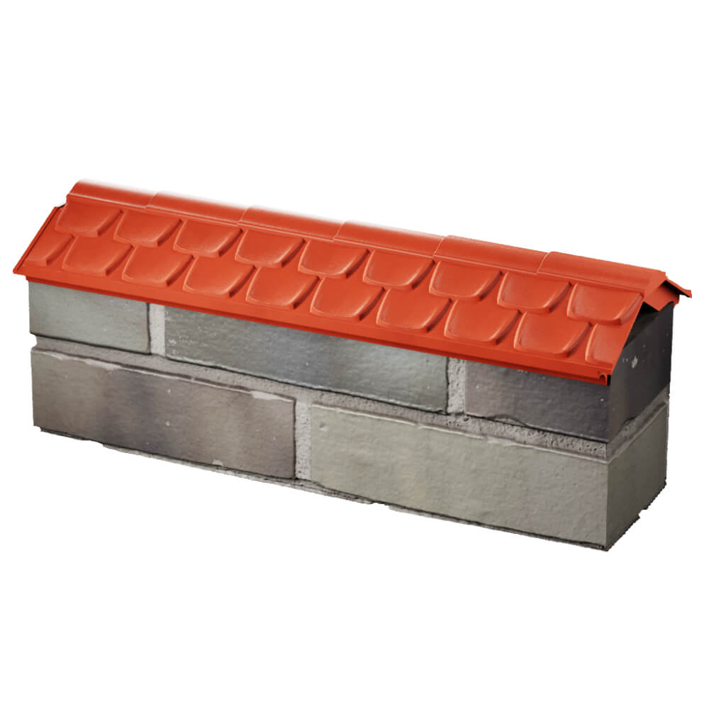 Парапет Zking Эльбрус Красный с посадкой на 0.5 кирпича (130мм) в Балашихе фото