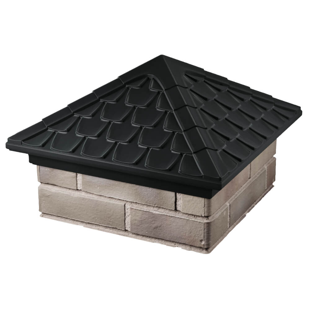 Колпак Zking Эльбрус Черный на столб 1.5х1.5 кирпича (385х385мм) в Балашихе фото