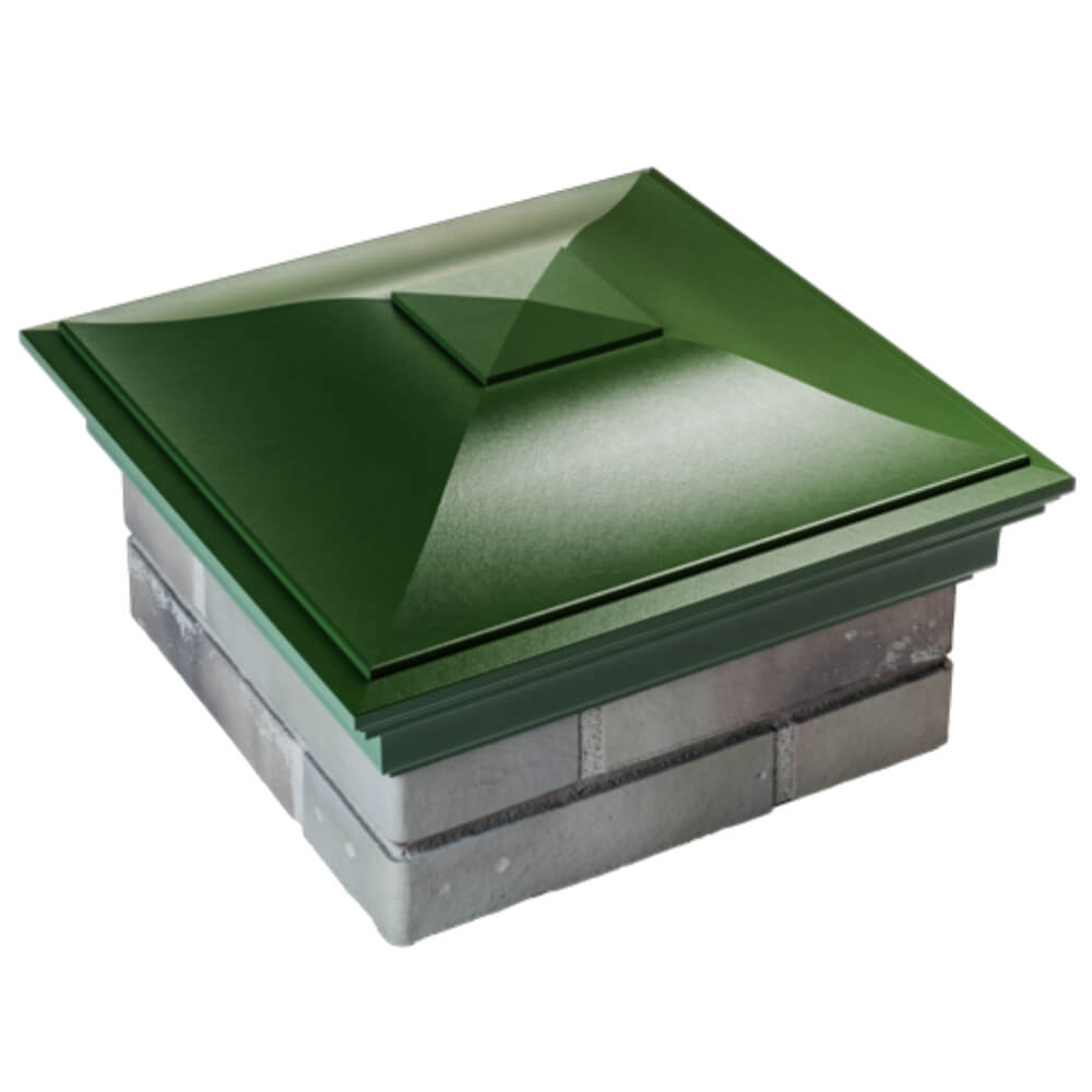 Колпак Zking Монблан Зеленый на столб 1.5х1.5 кирпича (385х385мм) в Балашихе фото