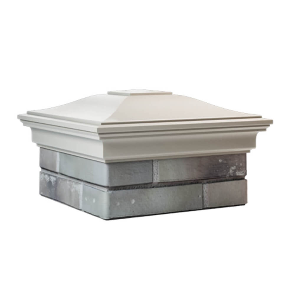 Колпак Zking Монблан Бежевый на столб 1.5х1.5 еврокирпича 0.7НФ (355х355мм) в Балашихе фото