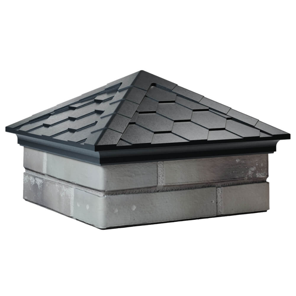 Колпак Zking Эверест Черный на столб 1.5х1.5 кирпича (390х390мм) в Балашихе фото