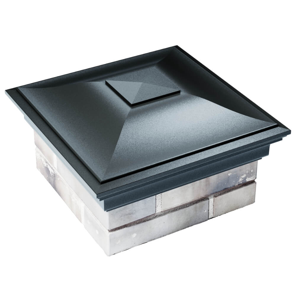 Колпак Zking Монблан Черный на столб 1.5х1.5 кирпича (385х385мм) в Балашихе фото