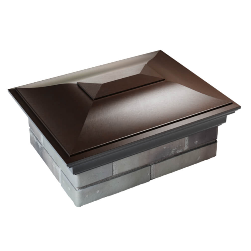 Колпак Zking Монблан Коричневый на столб 2х1.5 кирпича (515х385мм) Балашиха фото