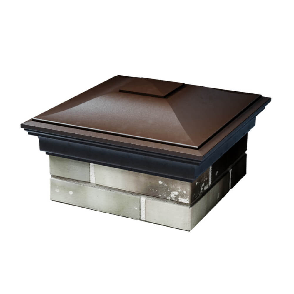 Колпак Zking Монблан Коричневый на столб 1.5х1.5 еврокирпича 0.7НФ (355х355мм) в Балашихе фото