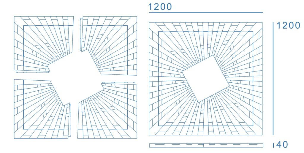 Приствольная решетка для дерева ZKING ATMOSPHERE 1.2х1.2м Черная в Балашихе фото