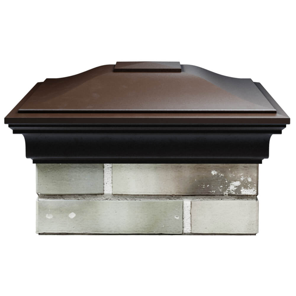 Колпак Zking Монблан Коричневый на столб 1.5х1.5 кирпича (385х385мм) Балашиха фото