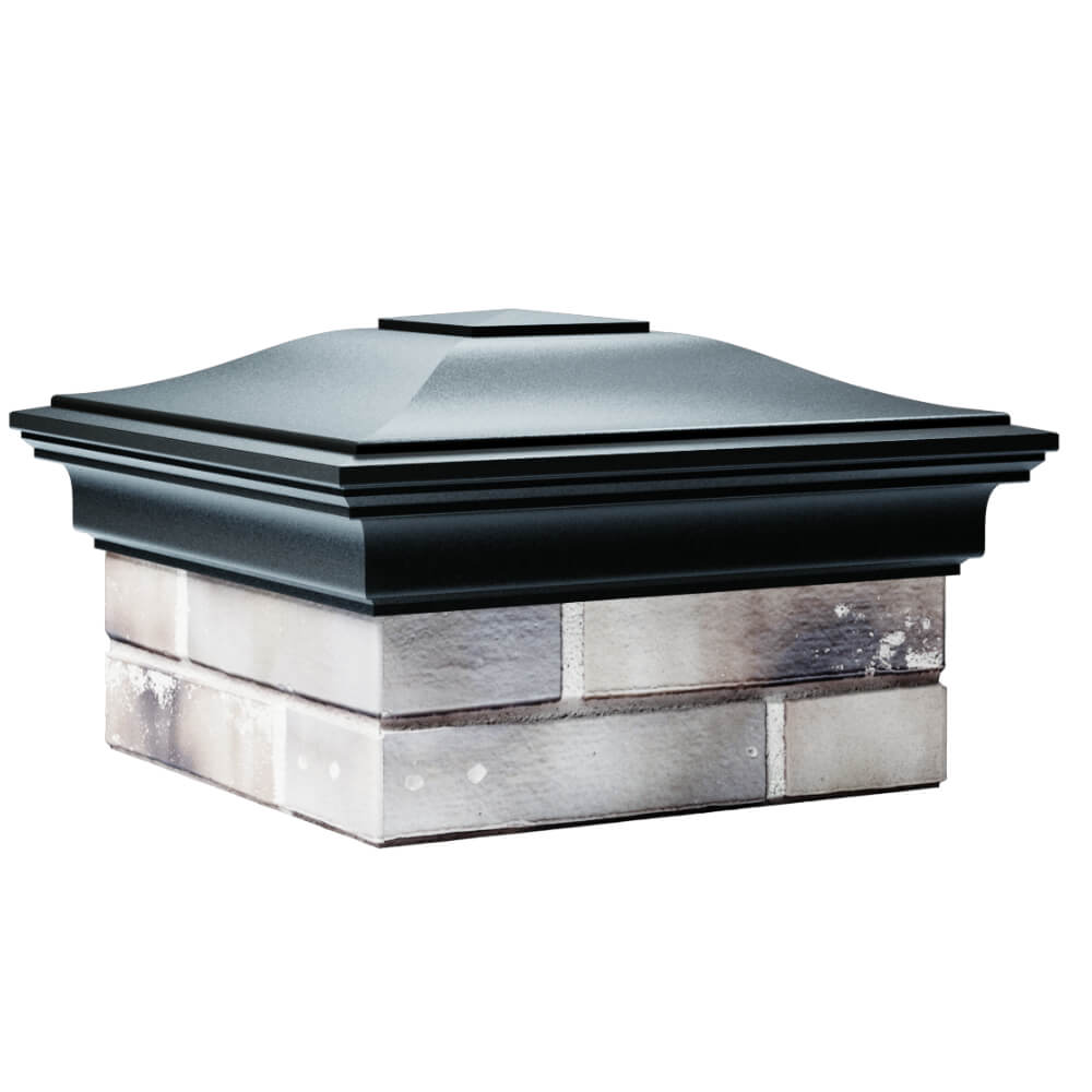 Колпак Zking Монблан Черный на столб 1.5х1.5 кирпича (385х385мм) в Балашихе фото