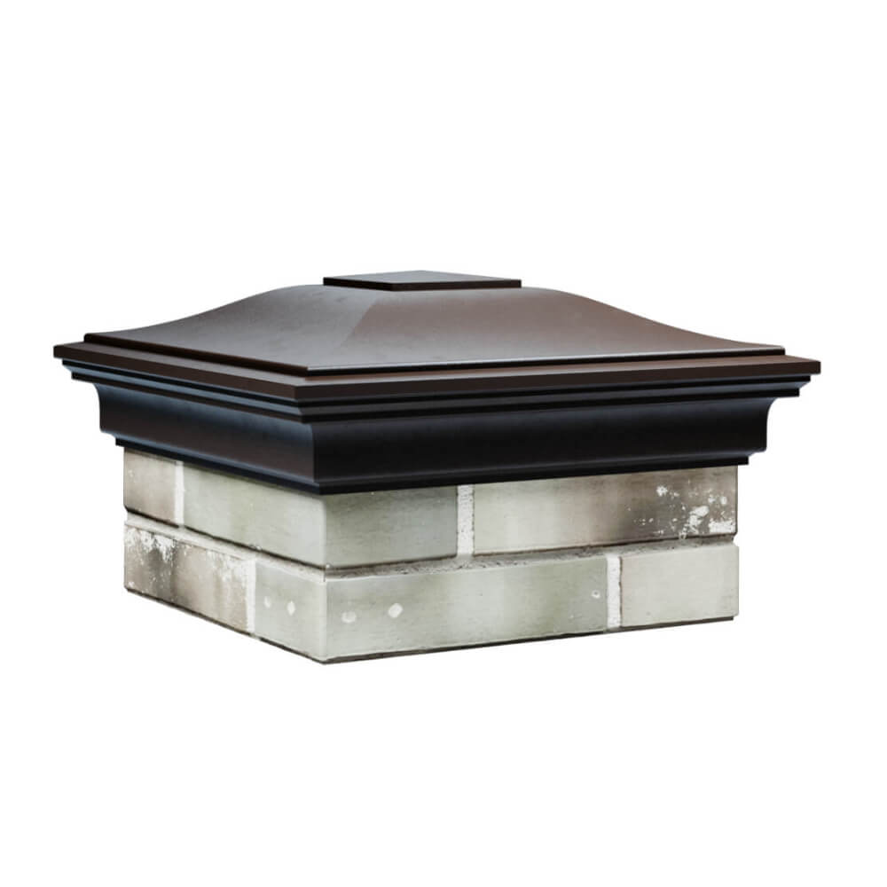 Колпак Zking Монблан Коричневый на столб 1.5х1.5 еврокирпича 0.7НФ (355х355мм) в Балашихе фото