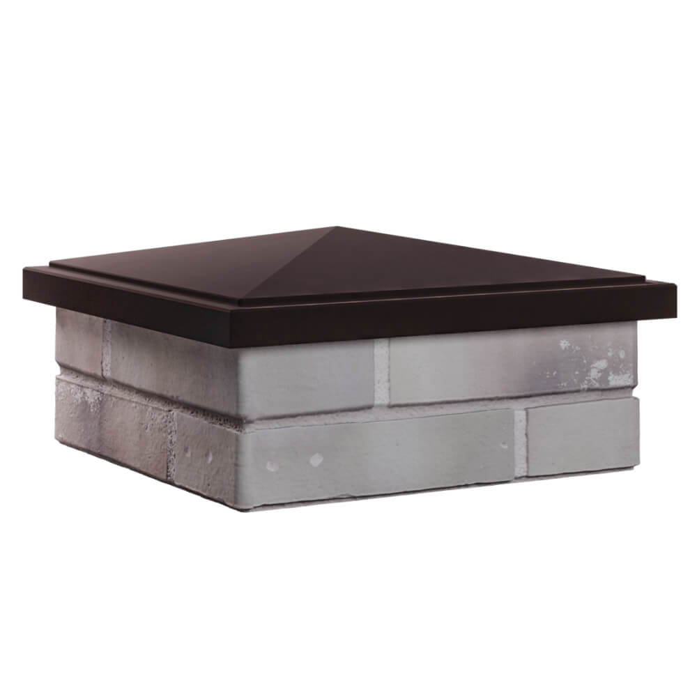 Колпак Zking БонаМоно Коричневый на столб 1.5х1.5 кирпича (385х385, 400х400мм) в Балашихе фото