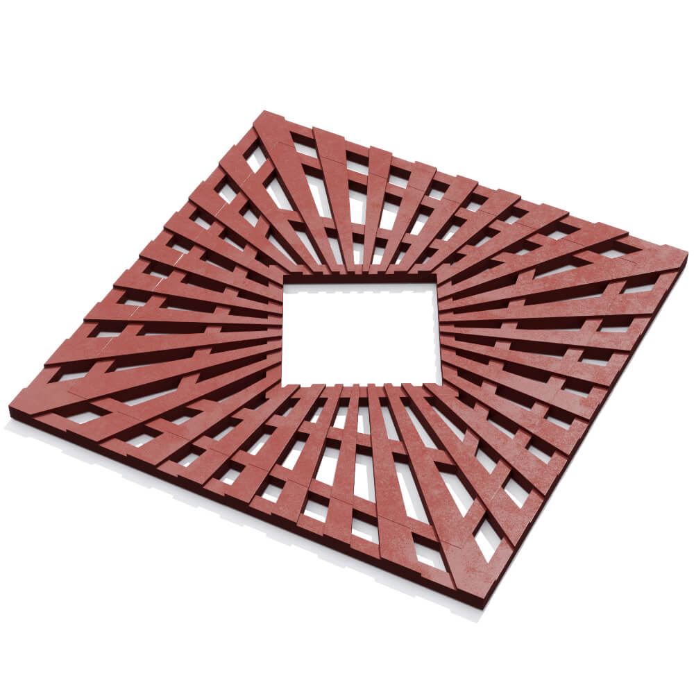 Приствольная решетка для дерева ZKING ATMOSPHERE 1.2х1.2м Красная в Балашихе фото