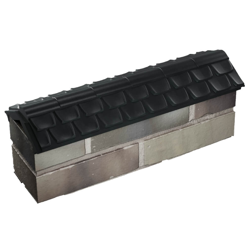 Парапет Zking Эльбрус Черный с посадкой на 0.5 кирпича (130мм) в Балашихе фото