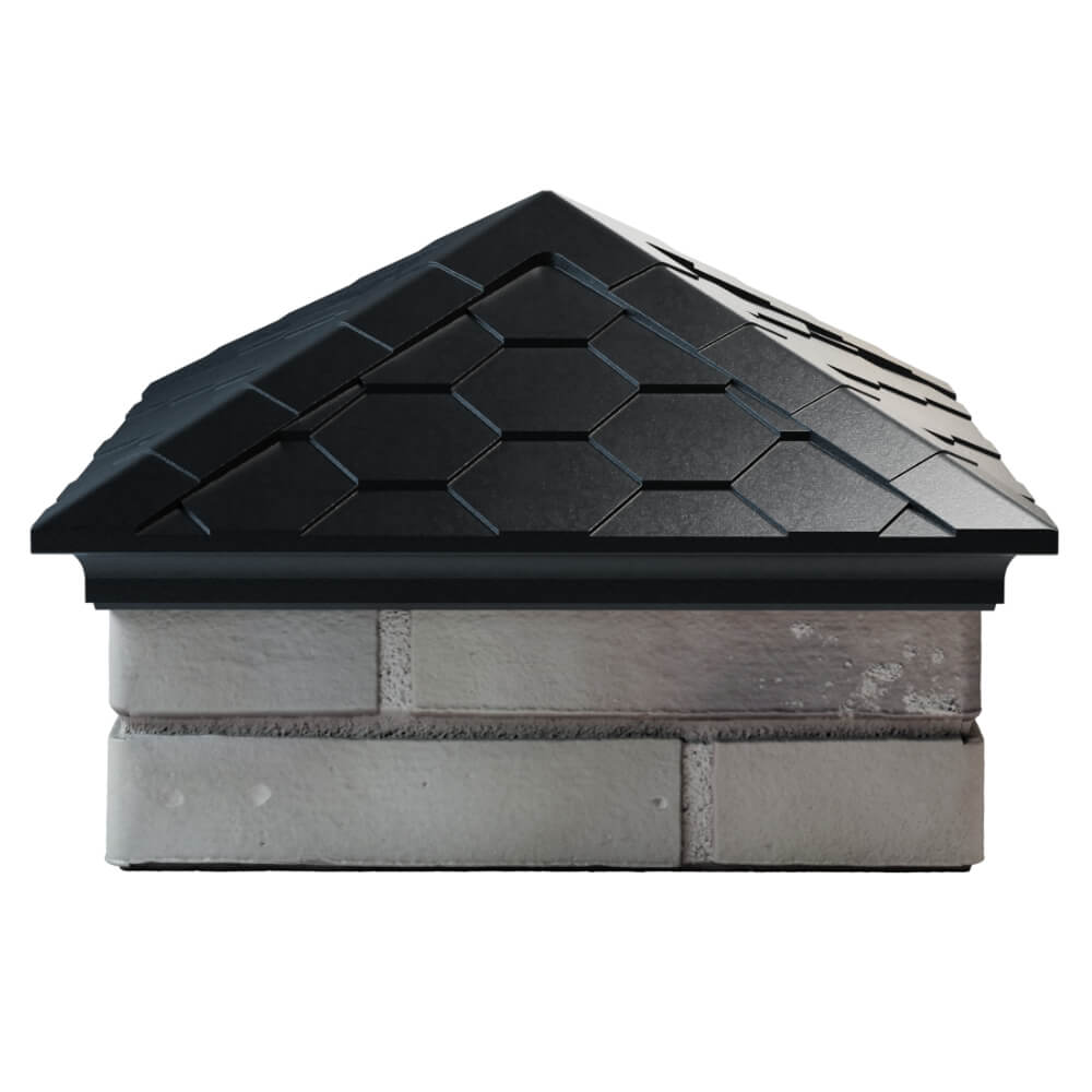 Колпак Zking Эверест Черный на столб 1.5х1.5 кирпича (390х390мм) Балашиха фото