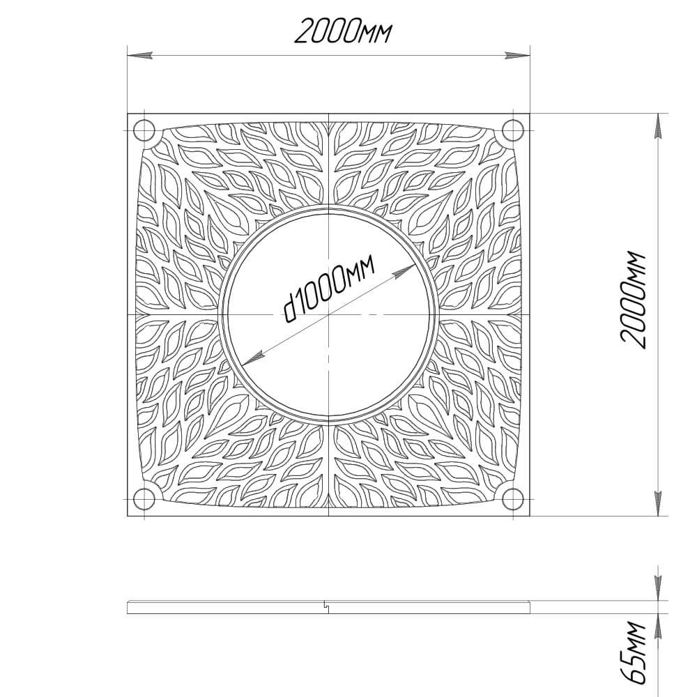 Приствольная решетка для дерева ZKING CRUST 2х2м Черная в Балашихе фото