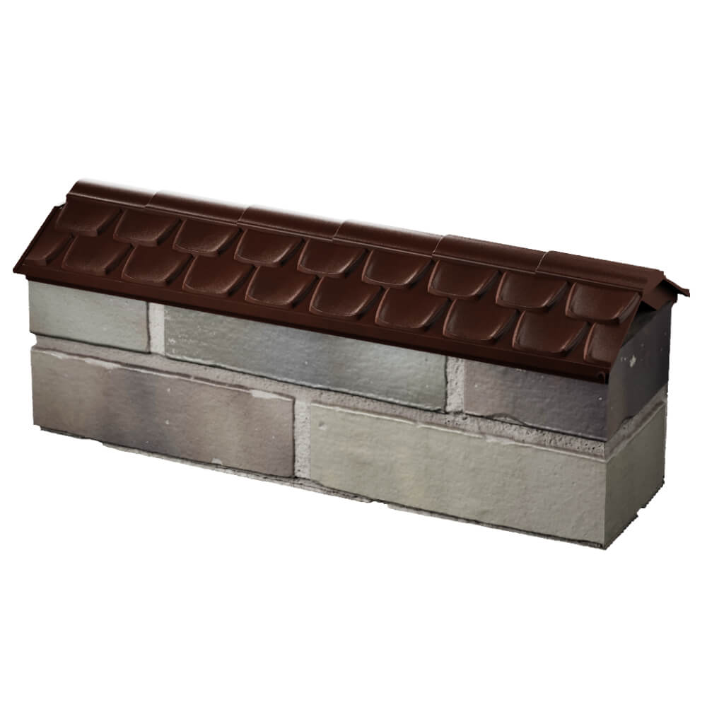 Парапет Zking Эльбрус Коричневый с посадкой на 0.5 кирпича (130мм) в Балашихе фото