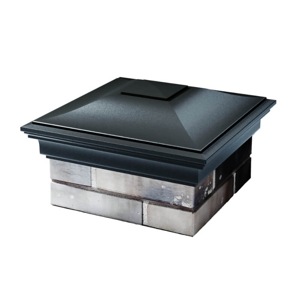 Колпак Zking Монблан Черный на столб 1.5х1.5 еврокирпича 0.7НФ (355х355мм) в Балашихе фото