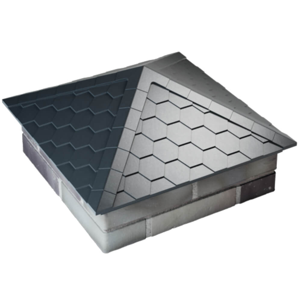 Колпак Zking Эверест Серый на столб 2х2 кирпича (535х535мм) Балашиха фото