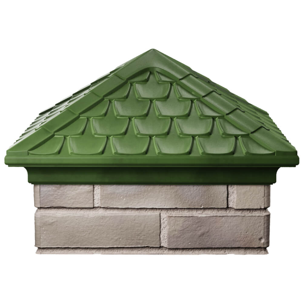 Колпак Zking Эльбрус Зеленый на столб 1.5х1.5 кирпича (385х385мм) Балашиха фото