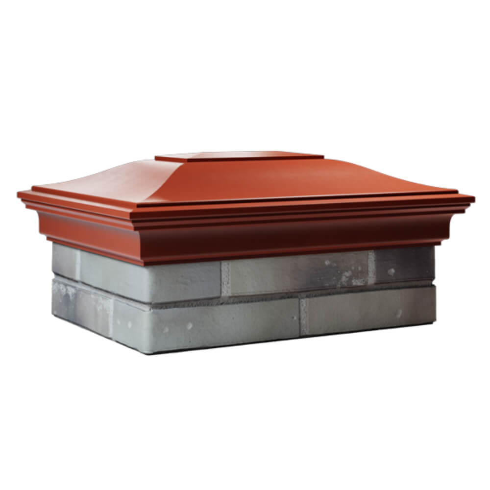 Колпак Zking Монблан Красный на столб 2х1.5 кирпича (515х385мм) в Балашихе фото