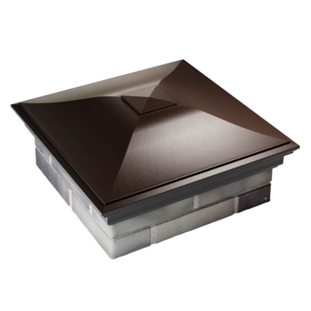 Колпак Zking Монблан Коричневый на столб 2х2 кирпича (515х515мм) Балашиха фото