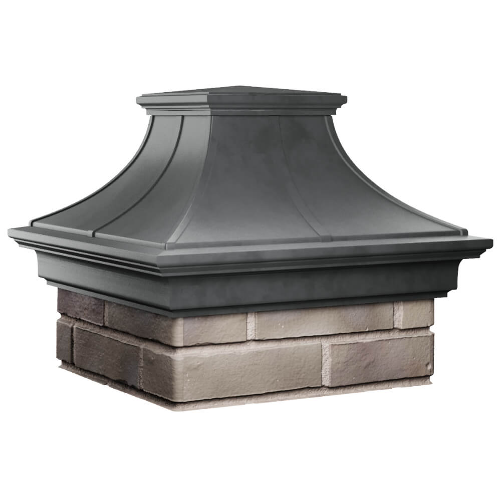 Колпак Zking Монблан Премиум Серый на столб 1.5х1.5 кирпича (385х385мм) в Балашихе фото