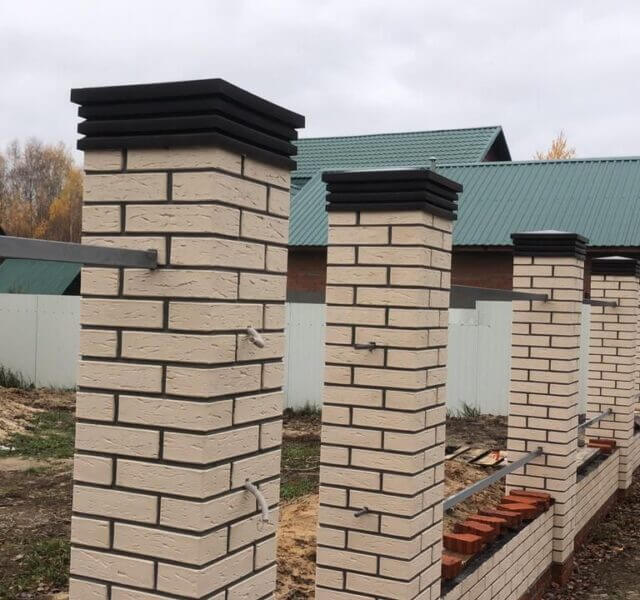 Колпак Zking Бона ХайТек Коричневый на столб 1.5х1.5 кирпича (385х385мм) в Балашихе фото