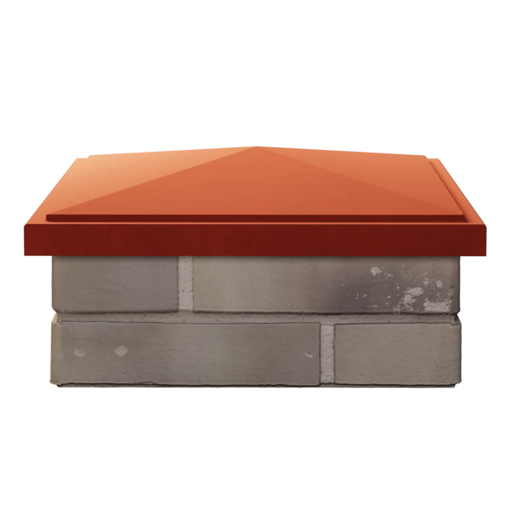 Колпак Zking БонаМоно Красный на столб 1.5х1.5 кирпича (385х385, 400х400мм) Балашиха фото