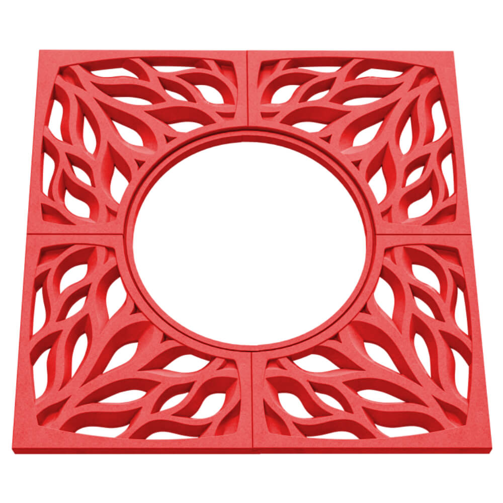 Приствольная решетка для дерева ZKING CRUST 1.2х1.2м Красная в Балашихе фото