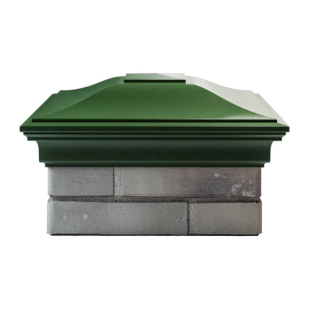 Колпак Zking Монблан Зеленый на столб 1.5х1.5 еврокирпича 0.7НФ (355х355мм) Балашиха фото