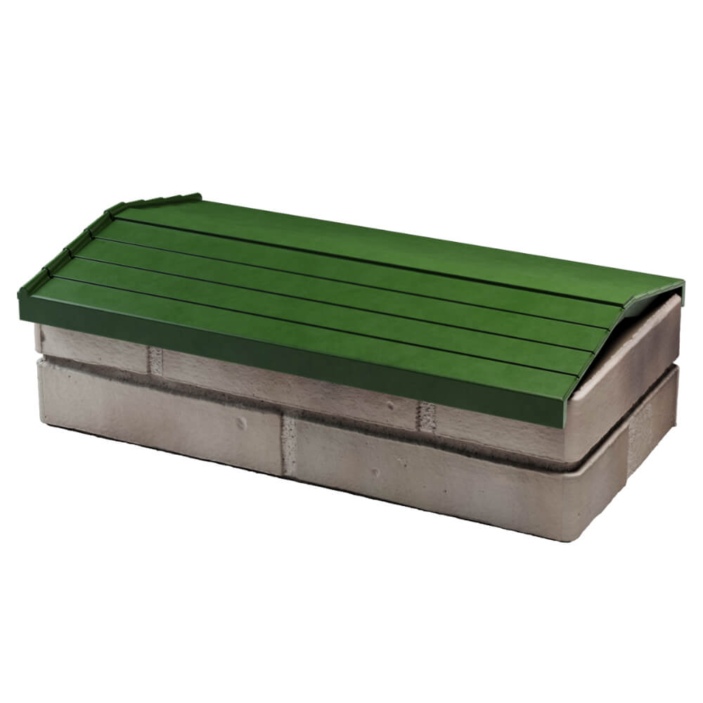 Парапет Zking Бона ХайТек Зеленый с посадкой на 1 кирпич (200/225/255мм) в Балашихе фото