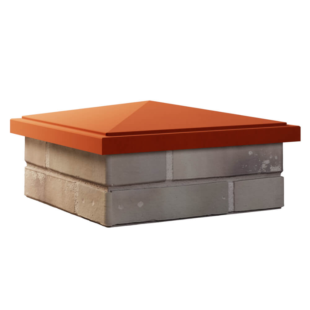 Колпак Zking БонаМоно Красный на столб 1.5х1.5 кирпича (385х385, 400х400мм) в Балашихе фото